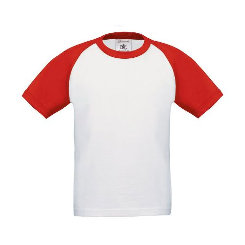 B & C Collection B&C Baseball /Kids White/Red